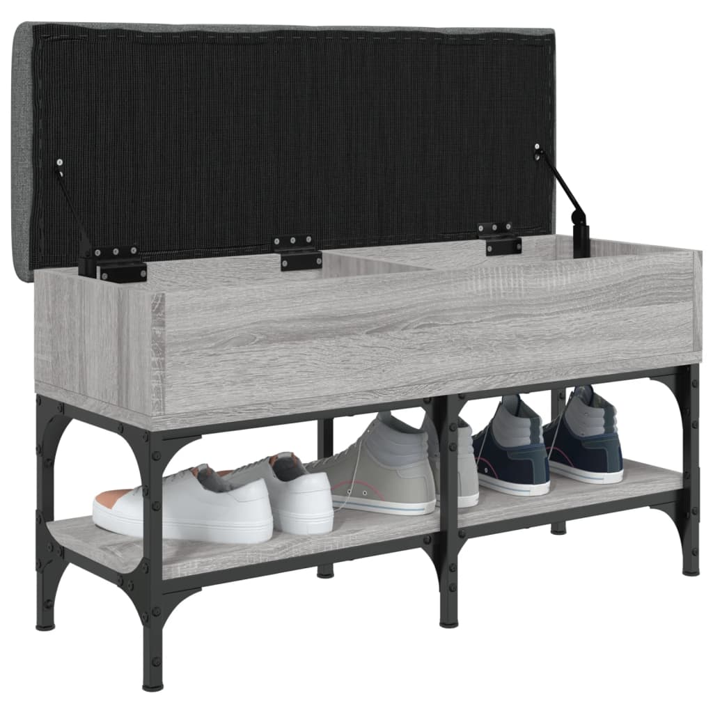 Banc à chaussures sonoma gris 82x32x45 cm bois d'ingénierie Bancs coffres vidaXL   