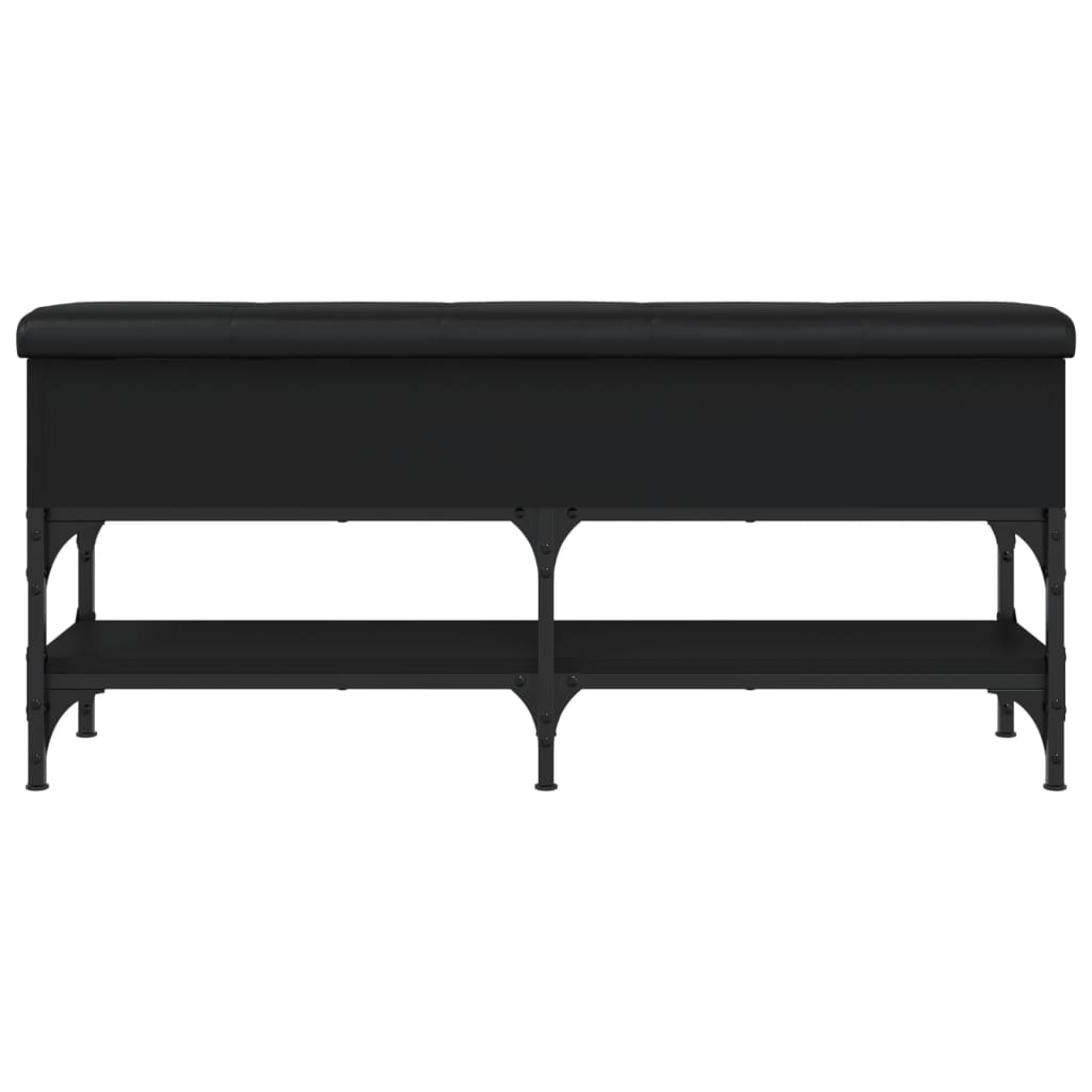 Banc à chaussures noir 102x32x45 cm bois d'ingénierie Bancs coffres vidaXL   