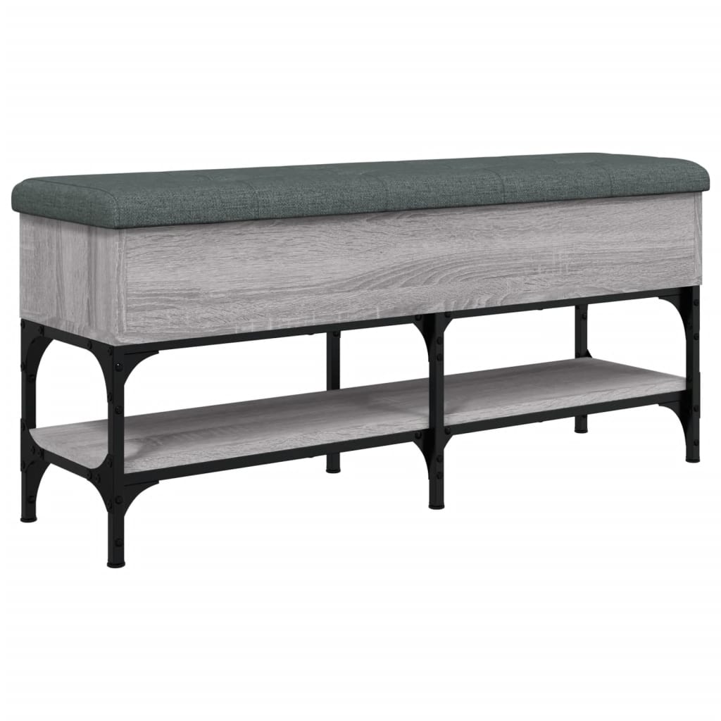 Banc à chaussures sonoma gris 102x32x45 cm bois d'ingénierie Bancs coffres vidaXL   