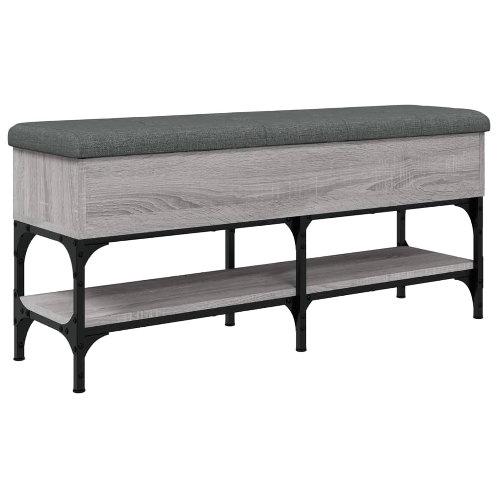 Banc à chaussures sonoma gris 102x32x45 cm bois d'ingénierie Bancs coffres vidaXL   