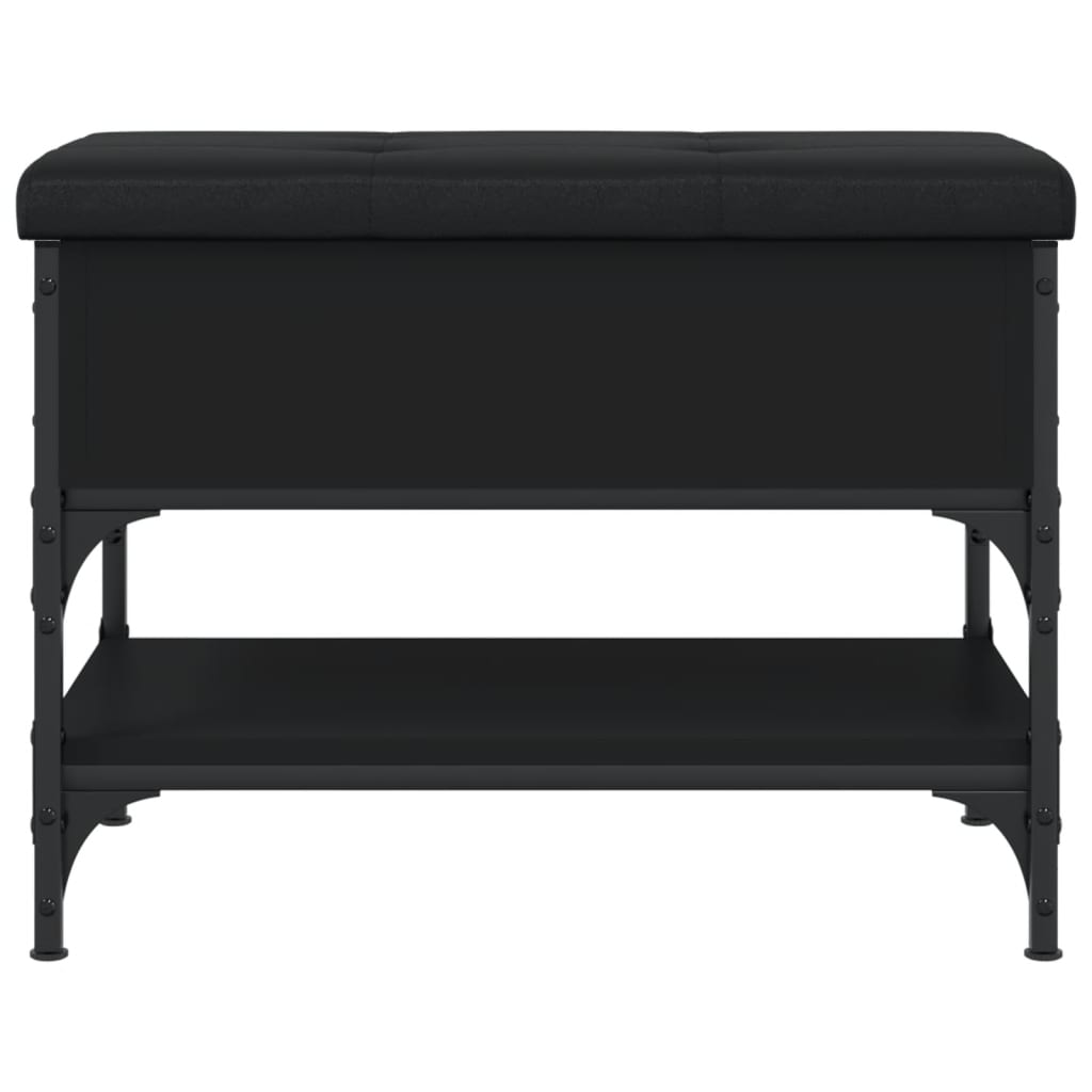 Banc à chaussures noir 62x42x45 cm bois d'ingénierie Bancs coffres vidaXL   