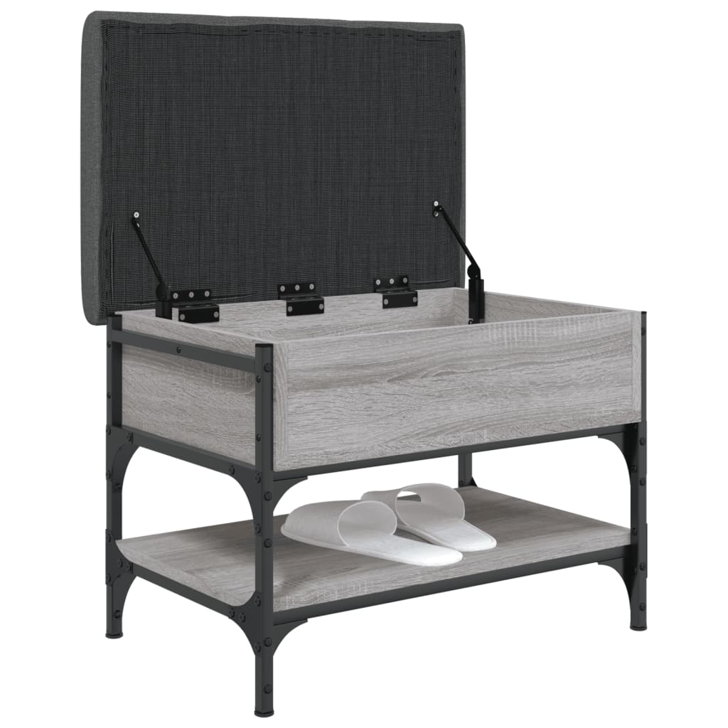 Banc à chaussures sonoma gris 62x42x45 cm bois d'ingénierie Bancs coffres vidaXL   