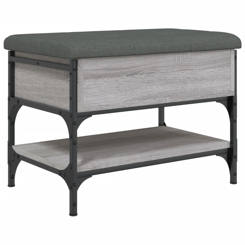 Banc à chaussures sonoma gris 62x42x45 cm bois d'ingénierie Bancs coffres vidaXL   