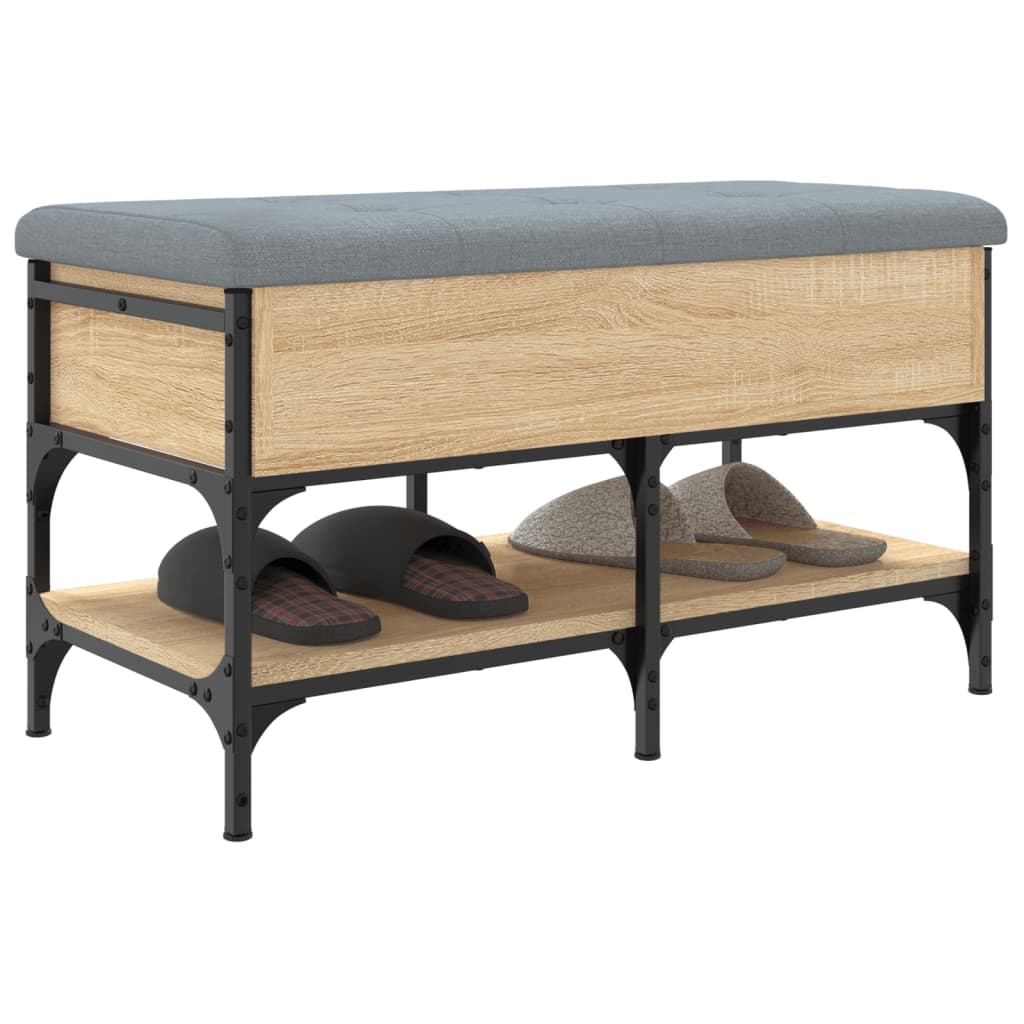 Banc à chaussures chêne sonoma 82x42x45 cm bois d'ingénierie Bancs coffres vidaXL   