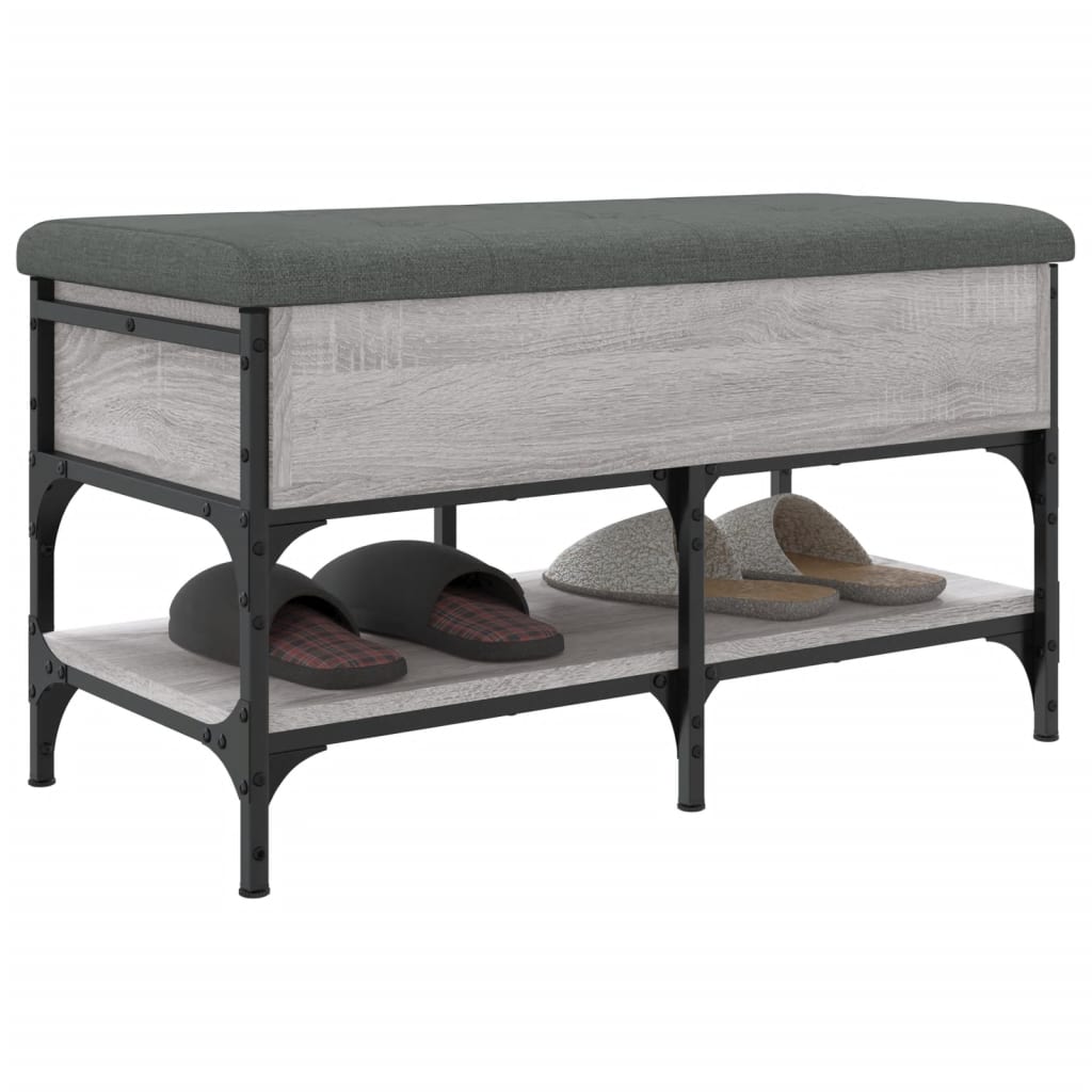 Banc à chaussures sonoma gris 82x42x45 cm bois d'ingénierie Bancs coffres vidaXL   