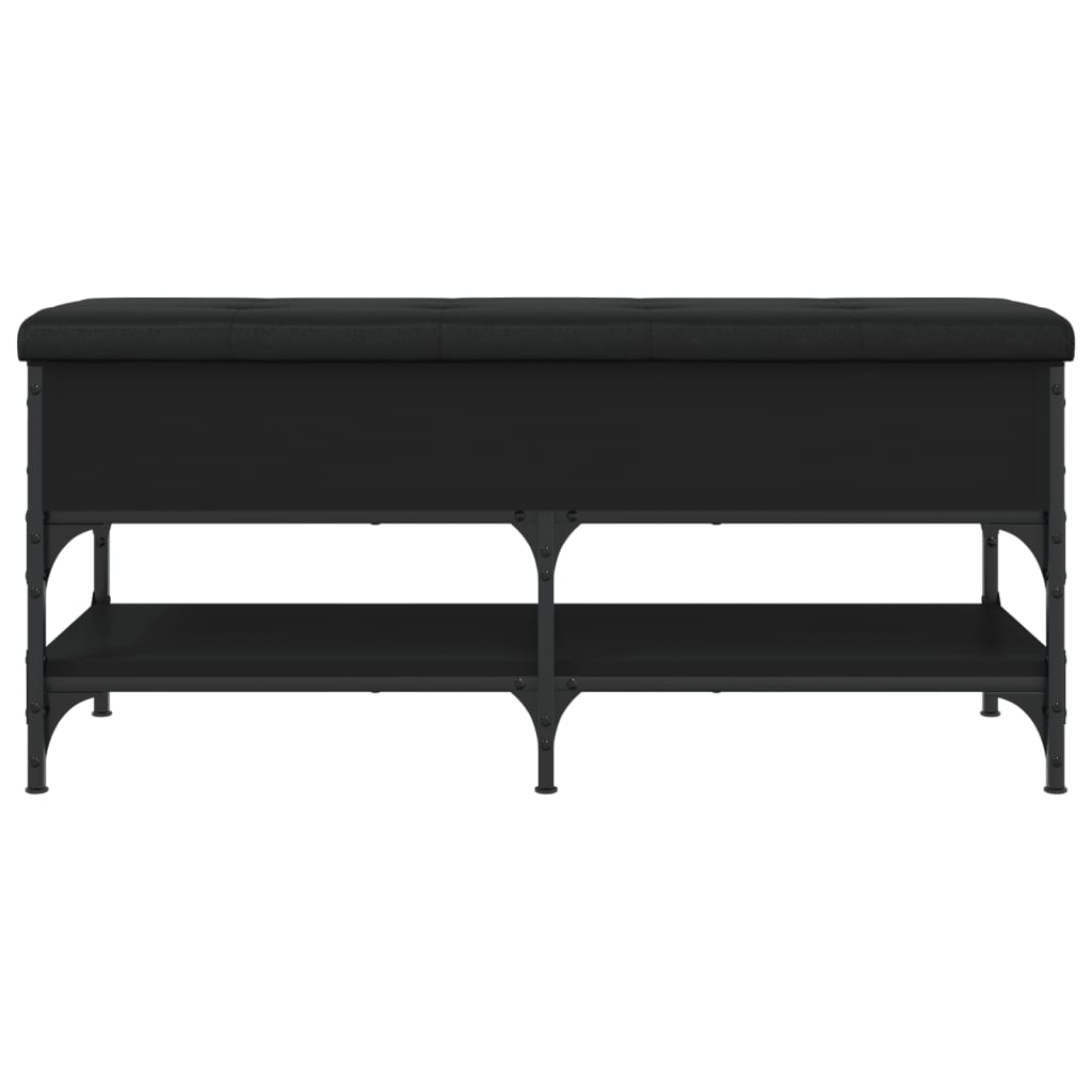 Banc à chaussures noir 102x42x45 cm bois d'ingénierie Bancs coffres vidaXL   