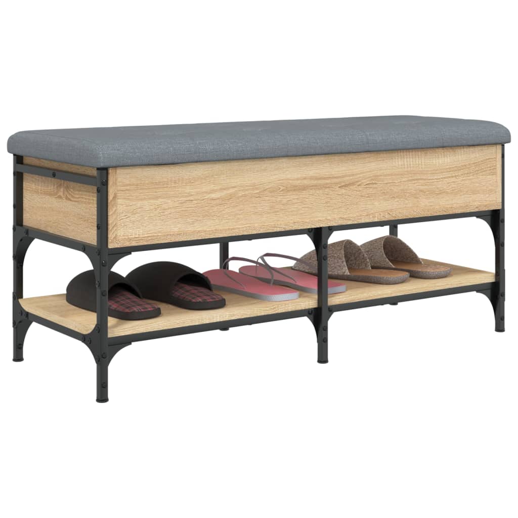 Banc à chaussures chêne sonoma 102x42x45 cm bois d'ingénierie Bancs coffres vidaXL   