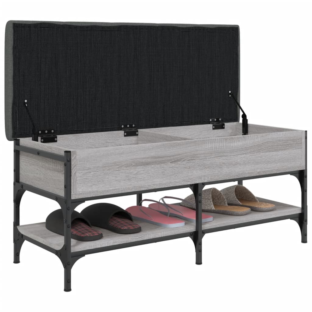 Banc à chaussures sonoma gris 102x42x45 cm bois d'ingénierie Bancs coffres vidaXL   