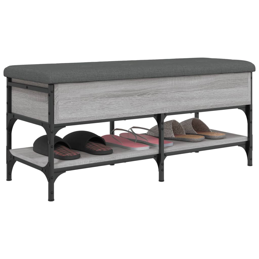 Banc à chaussures sonoma gris 102x42x45 cm bois d'ingénierie Bancs coffres vidaXL   