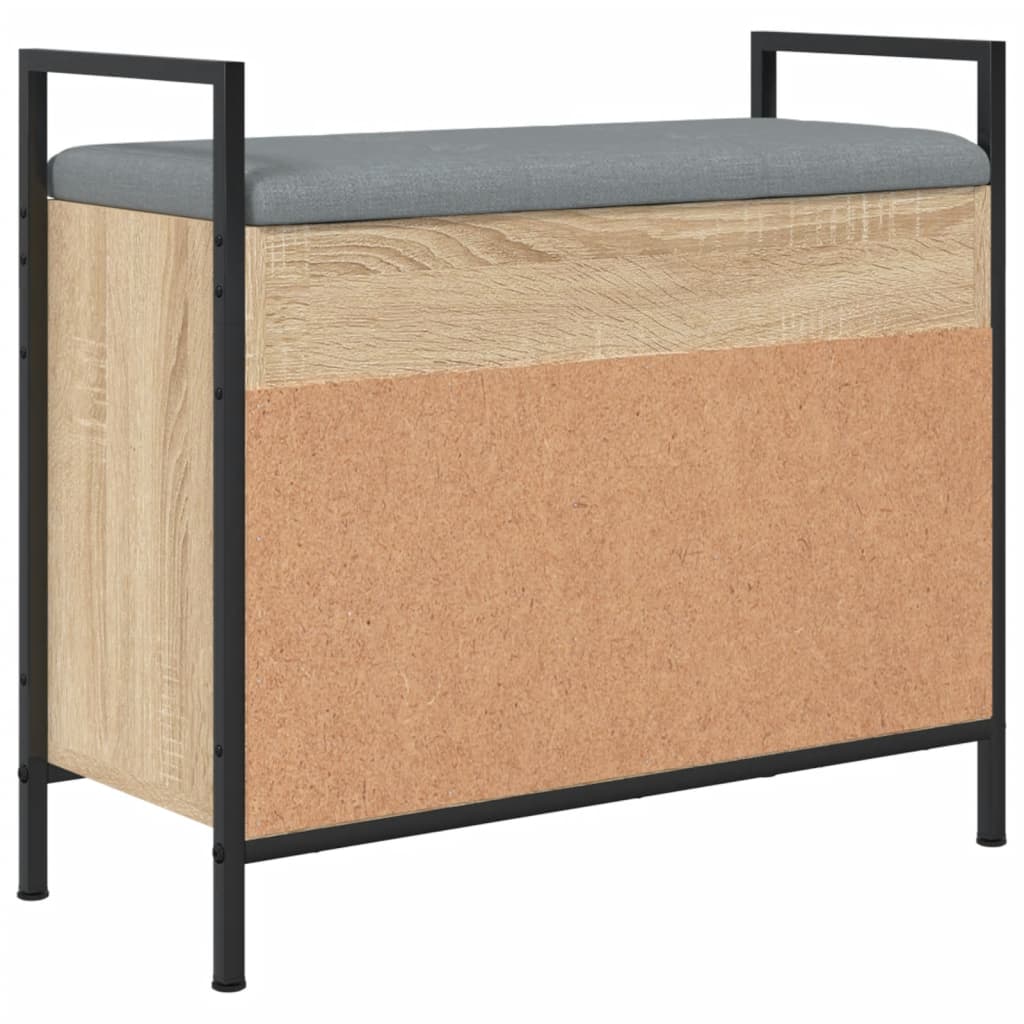 Banc à chaussures chêne sonoma 65,5x32x57,5cm bois d'ingénierie Bancs coffres vidaXL   