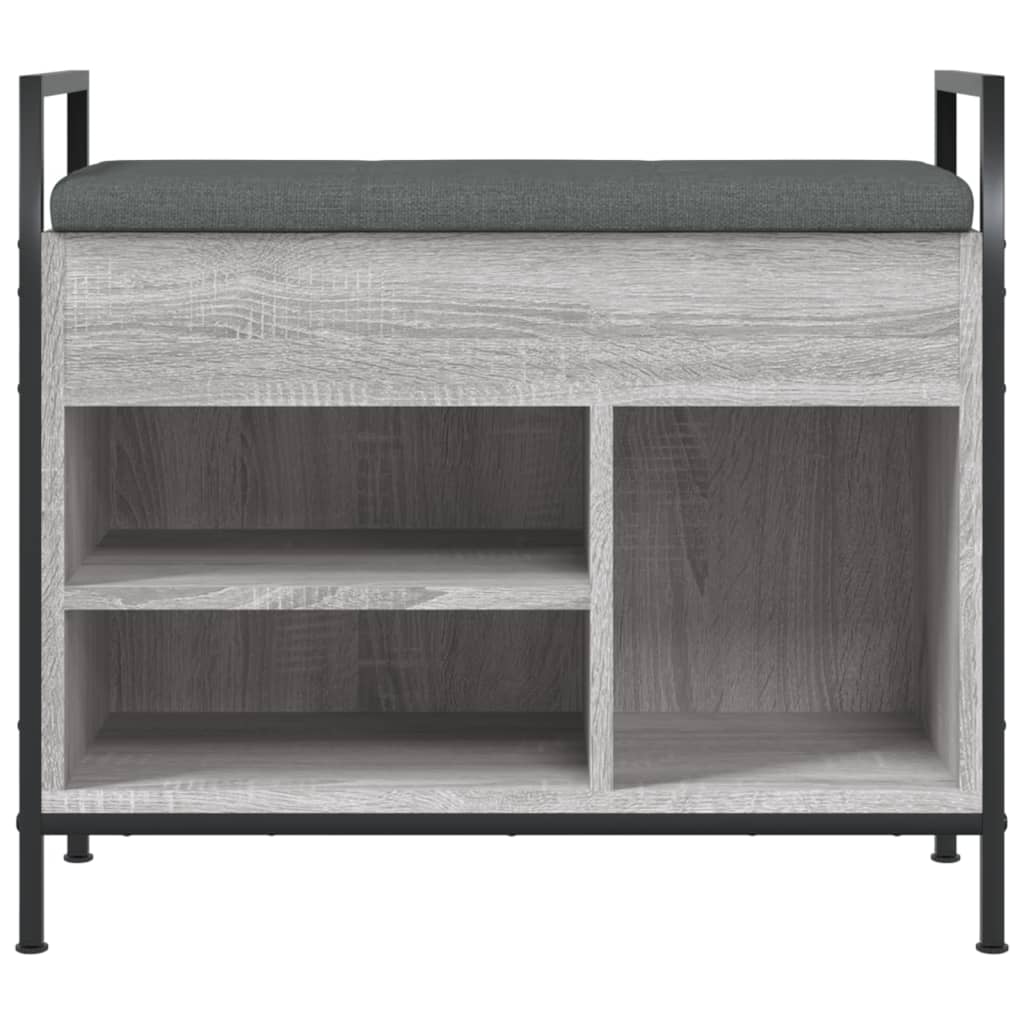 Banc à chaussures sonoma gris 65,5x32x57,5 cm bois d'ingénierie Bancs coffres vidaXL   