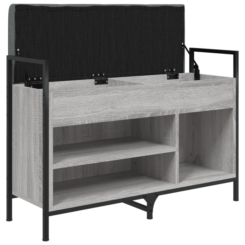 Banc à chaussures sonoma gris 85,5x32x57,5 cm bois d'ingénierie Bancs coffres vidaXL   