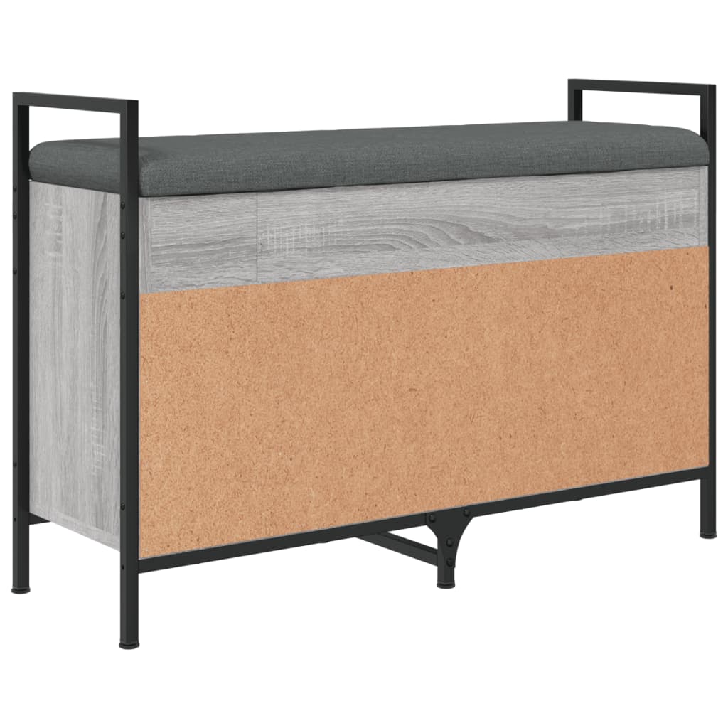 Banc à chaussures sonoma gris 85,5x32x57,5 cm bois d'ingénierie Bancs coffres vidaXL   