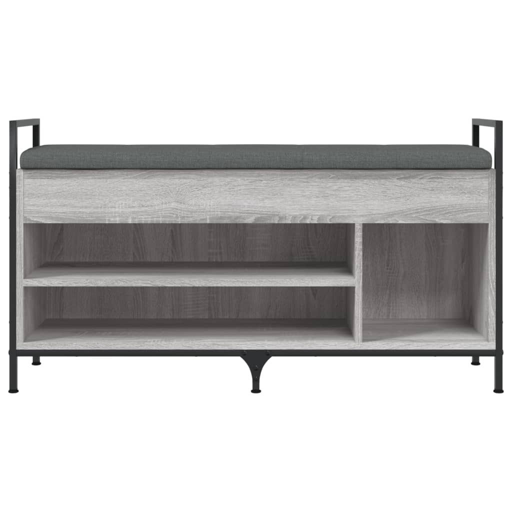 Banc à chaussures sonoma gris 105,5x32x57,5cm bois d'ingénierie Bancs coffres vidaXL   