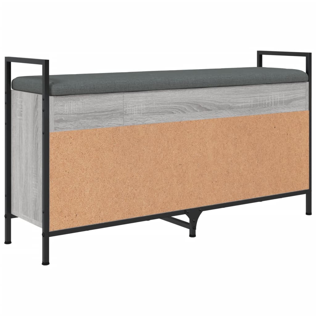 Banc à chaussures sonoma gris 105,5x32x57,5cm bois d'ingénierie Bancs coffres vidaXL   