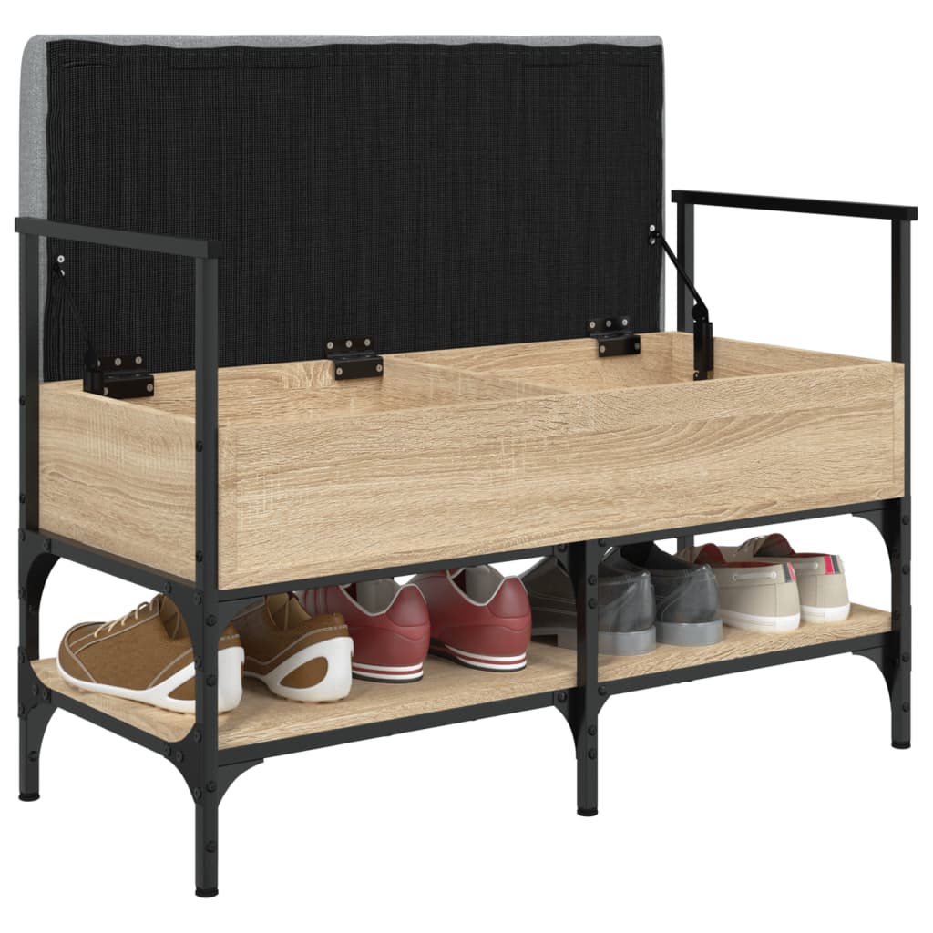 Banc à chaussures chêne sonoma 85,5x42x57,5 cm bois ingénierie Bancs coffres vidaXL   