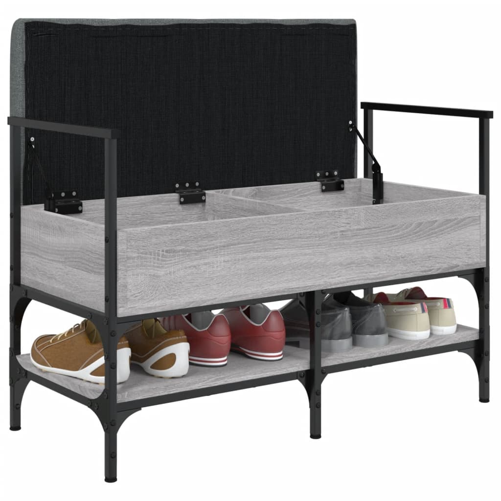 Banc à chaussures sonoma gris 85,5x42x57,5 cm bois d'ingénierie Bancs coffres vidaXL   