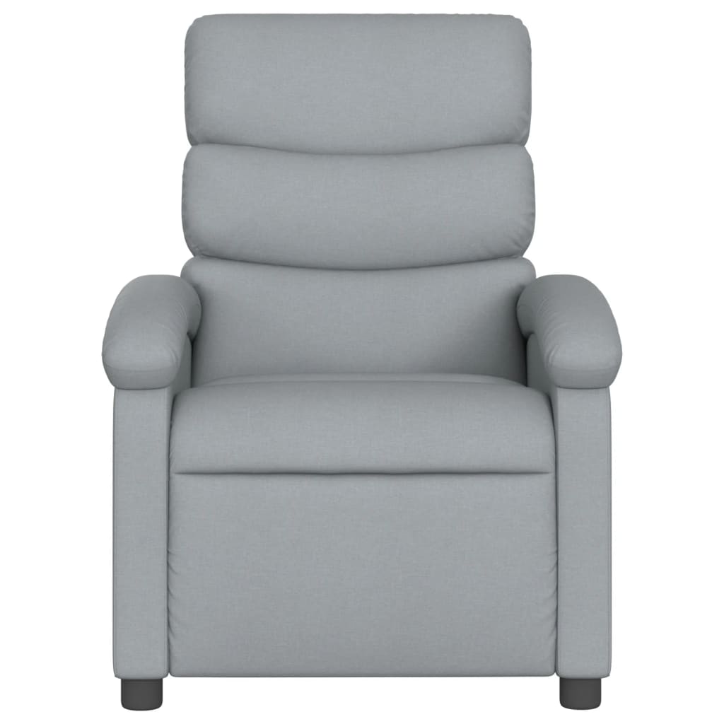 Fauteuil de massage inclinable électrique gris clair tissu Fauteuils vidaXL   