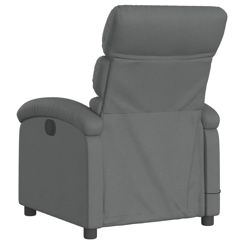 Fauteuil inclinable de massage électrique gris foncé tissu Fauteuils vidaXL   