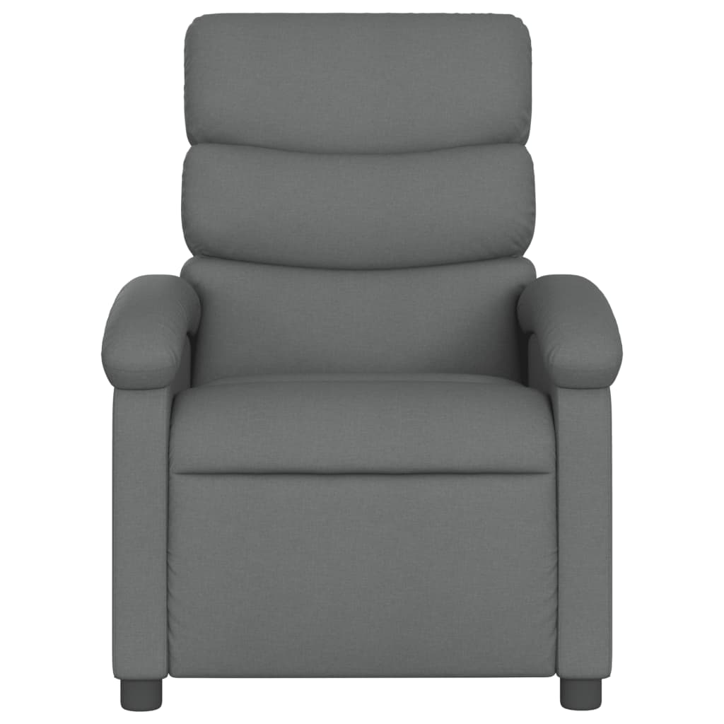 Fauteuil inclinable de massage électrique gris foncé tissu Fauteuils vidaXL   