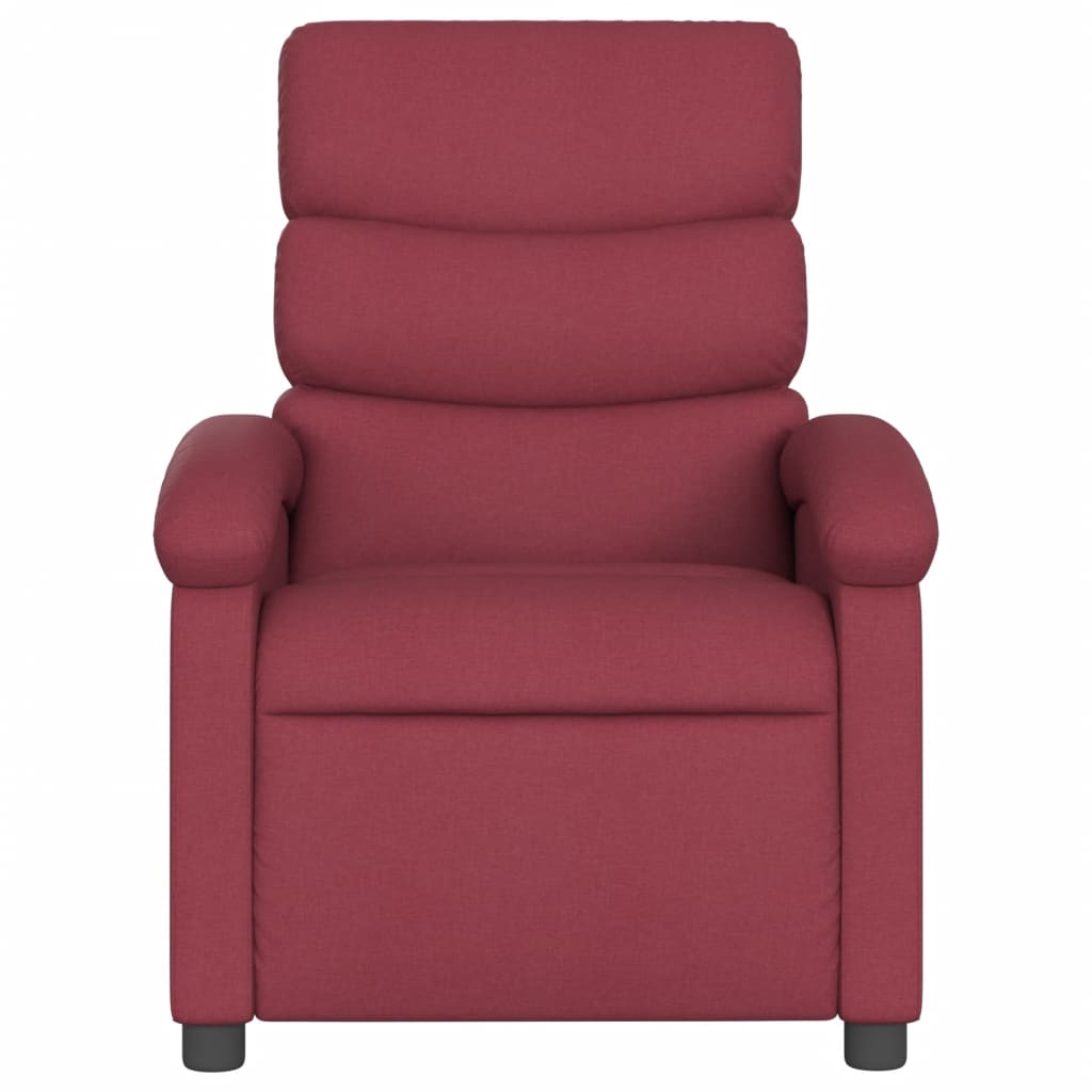 Fauteuil de massage inclinable électrique Rouge bordeaux Tissu Fauteuils vidaXL   