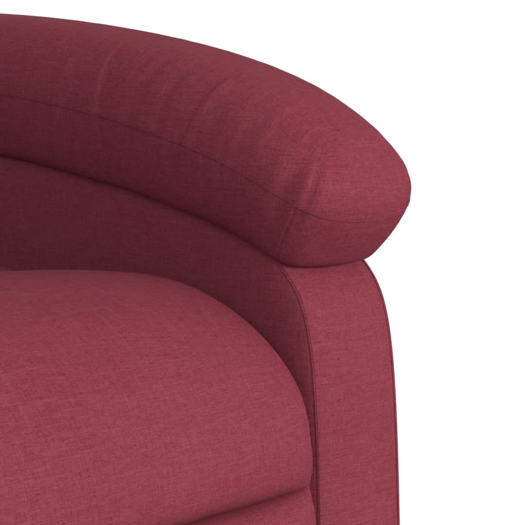 Fauteuil de massage inclinable électrique Rouge bordeaux Tissu Fauteuils vidaXL   