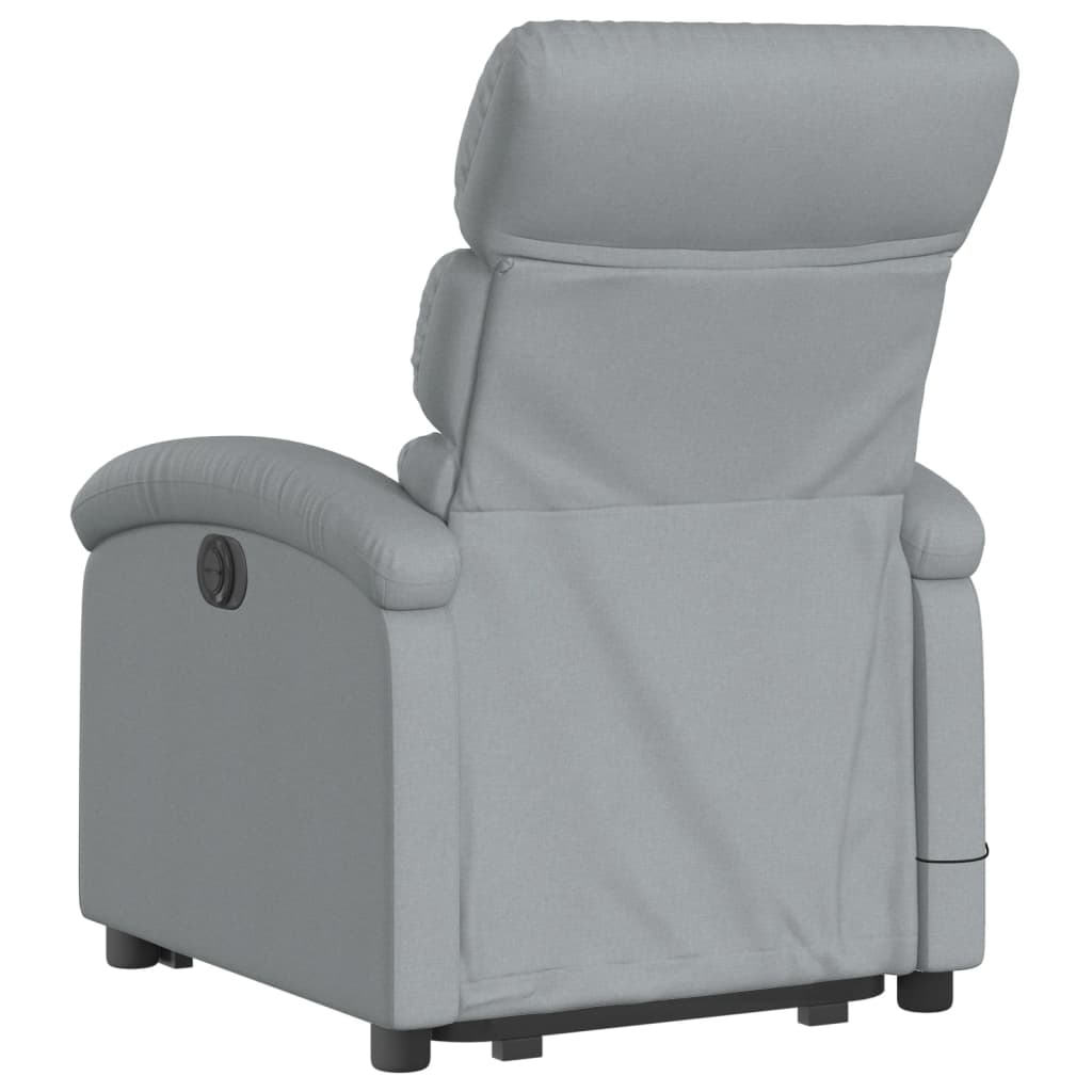 Fauteuil de massage inclinable Gris clair Tissu Fauteuils vidaXL   