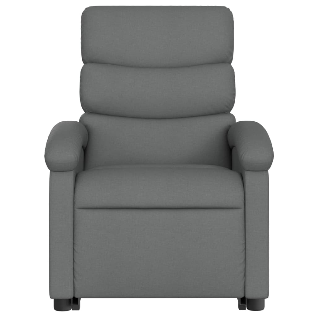 Fauteuil de massage inclinable Gris foncé Tissu Fauteuils vidaXL   