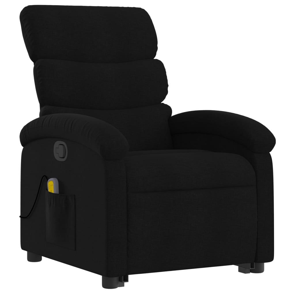 Fauteuil de massage inclinable Noir Tissu Fauteuils vidaXL   