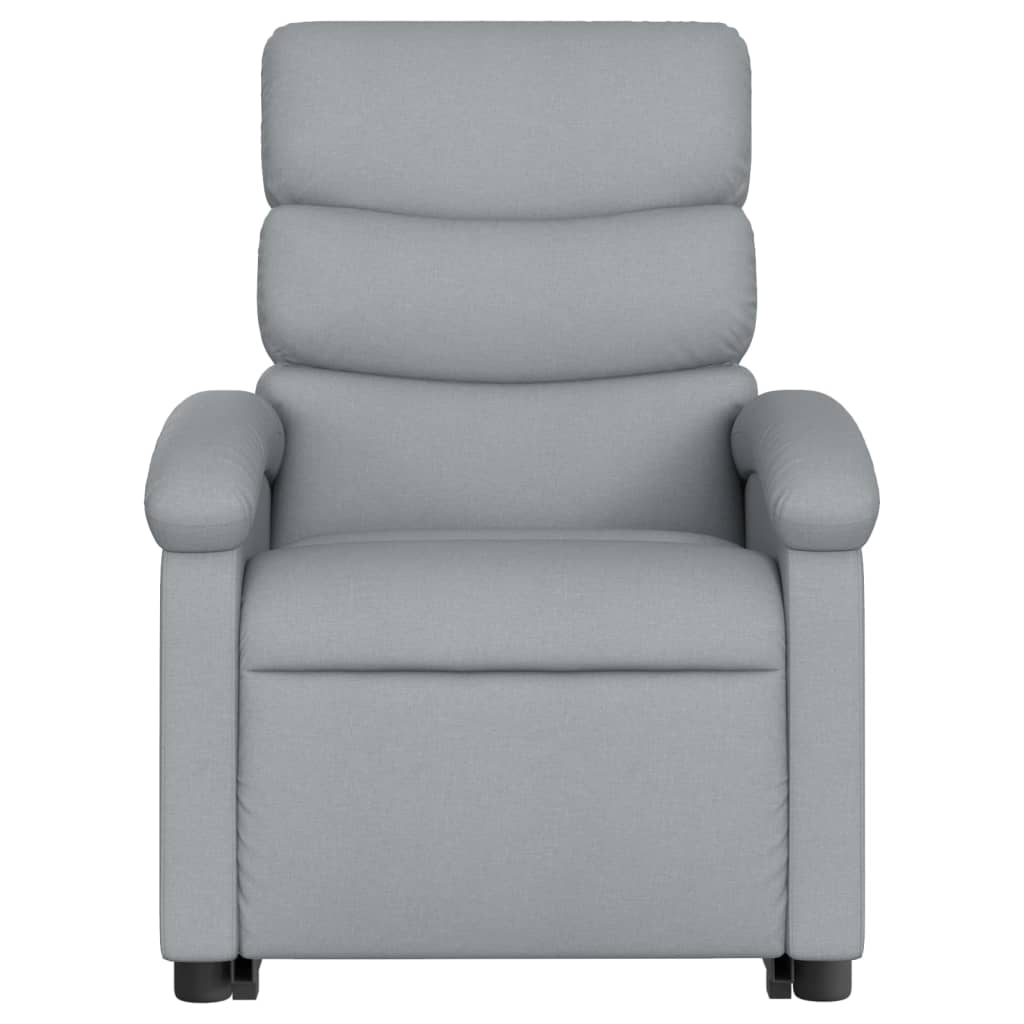 Fauteuil inclinable de massage électrique Gris clair Tissu Fauteuils vidaXL   