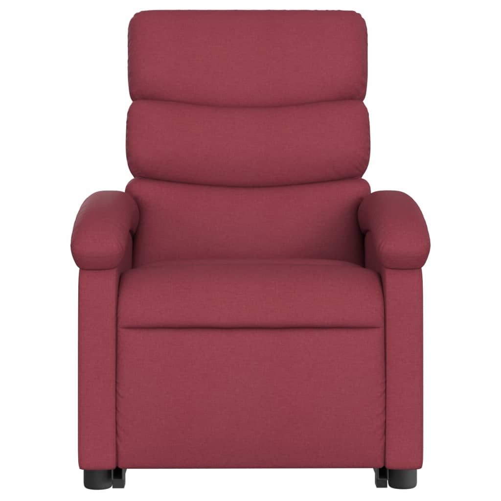 Fauteuil inclinable de massage électrique Rouge bordeaux Tissu Fauteuils vidaXL   