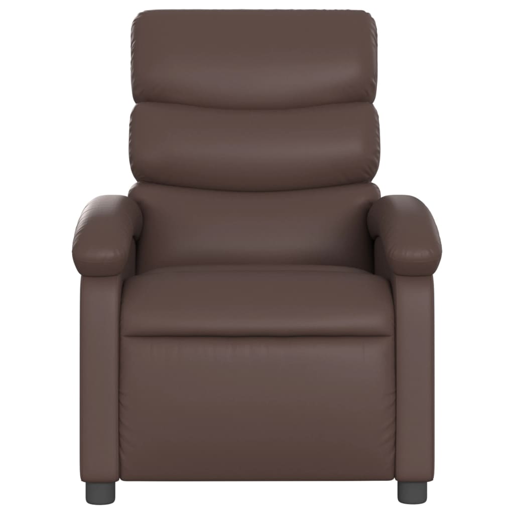 Fauteuil inclinable électrique Marron Similicuir Fauteuils vidaXL   