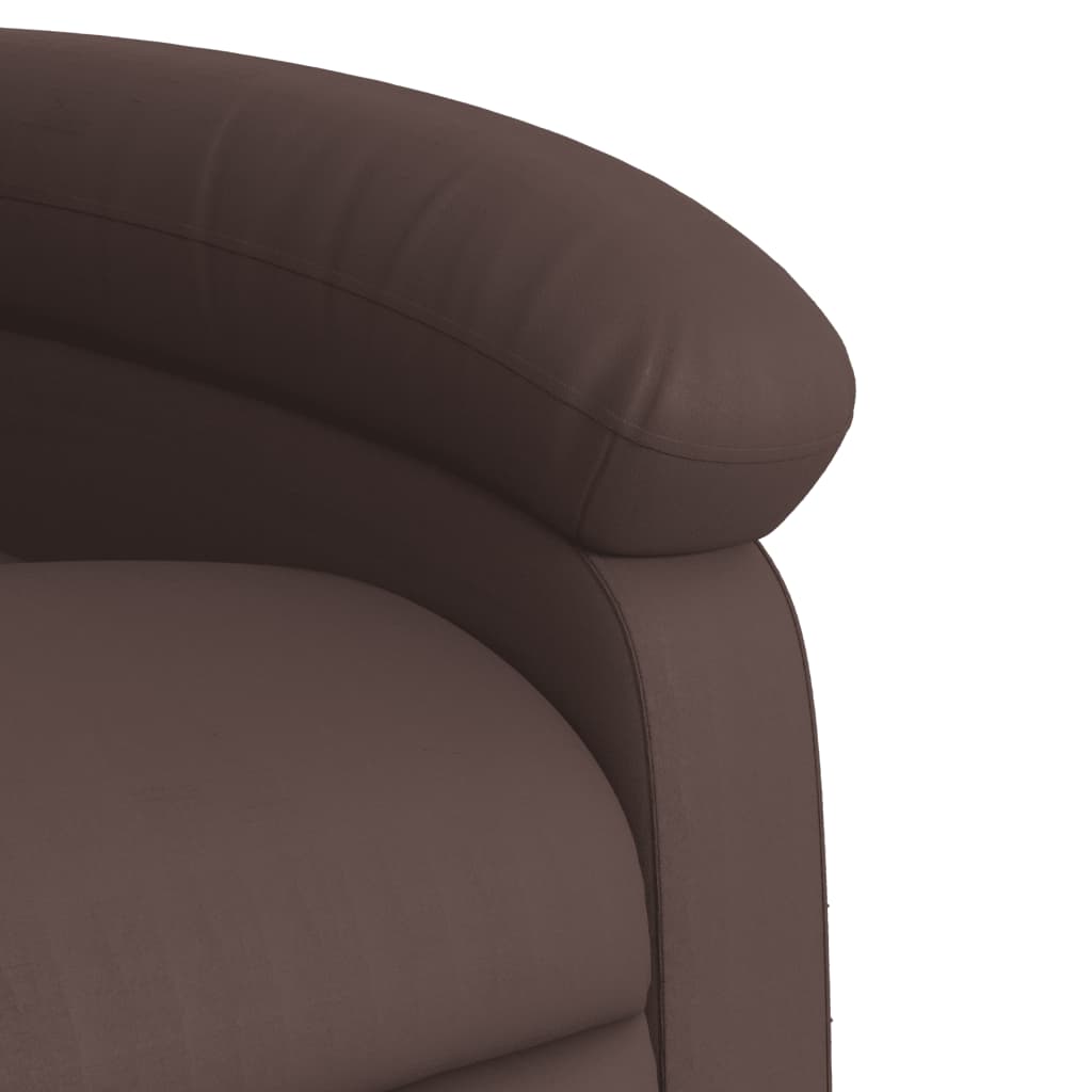 Fauteuil inclinable électrique Marron Similicuir Fauteuils vidaXL   