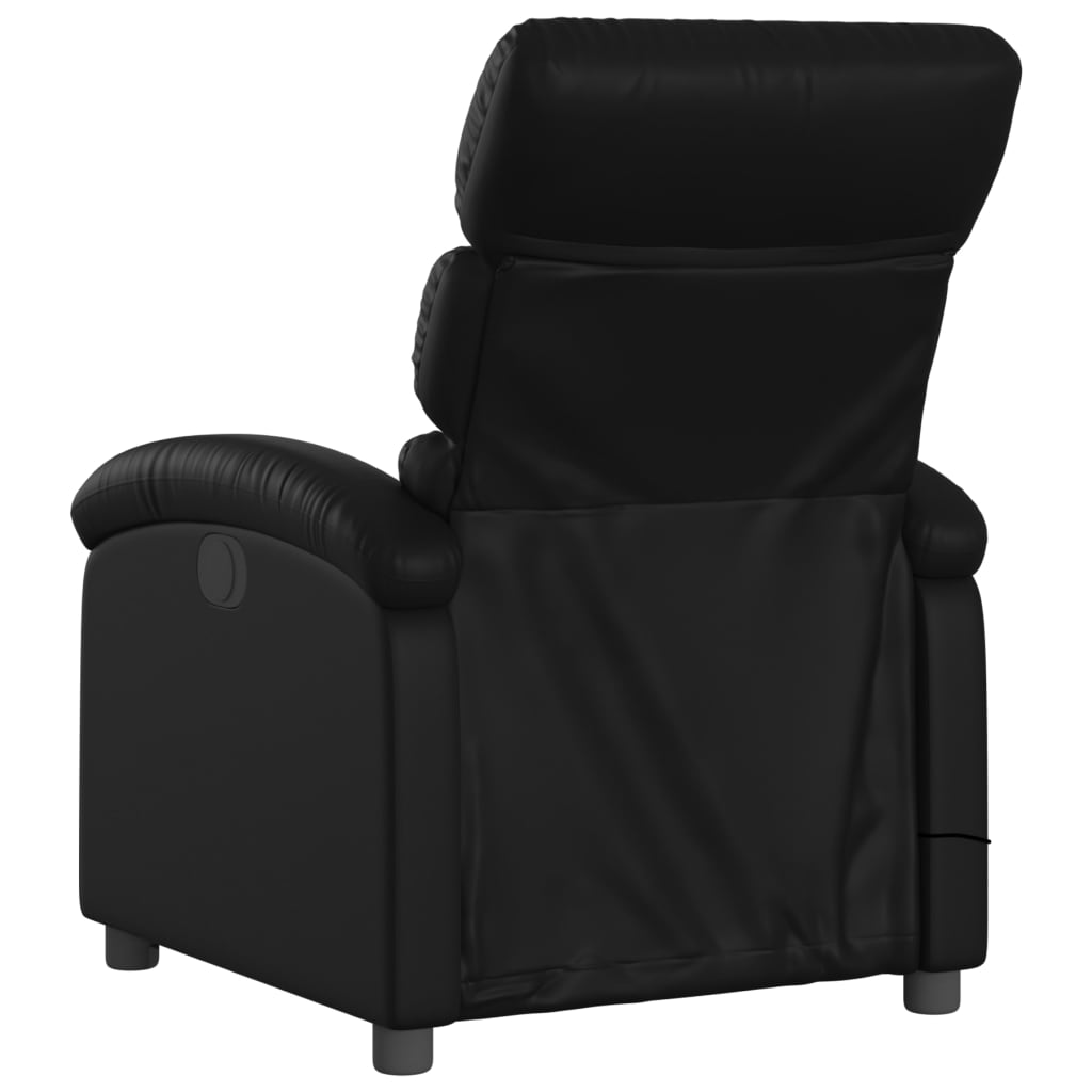 Fauteuil de massage inclinable électrique noir similicuir Fauteuils vidaXL   