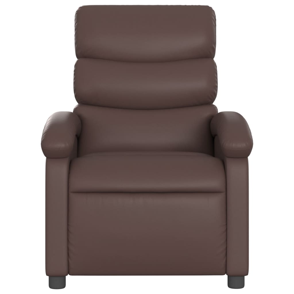 Fauteuil de massage inclinable électrique marron similicuir Fauteuils vidaXL   