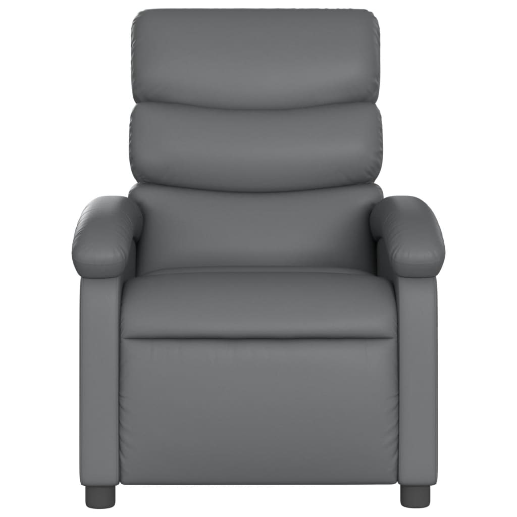 Fauteuil de massage inclinable électrique gris similicuir Fauteuils vidaXL   