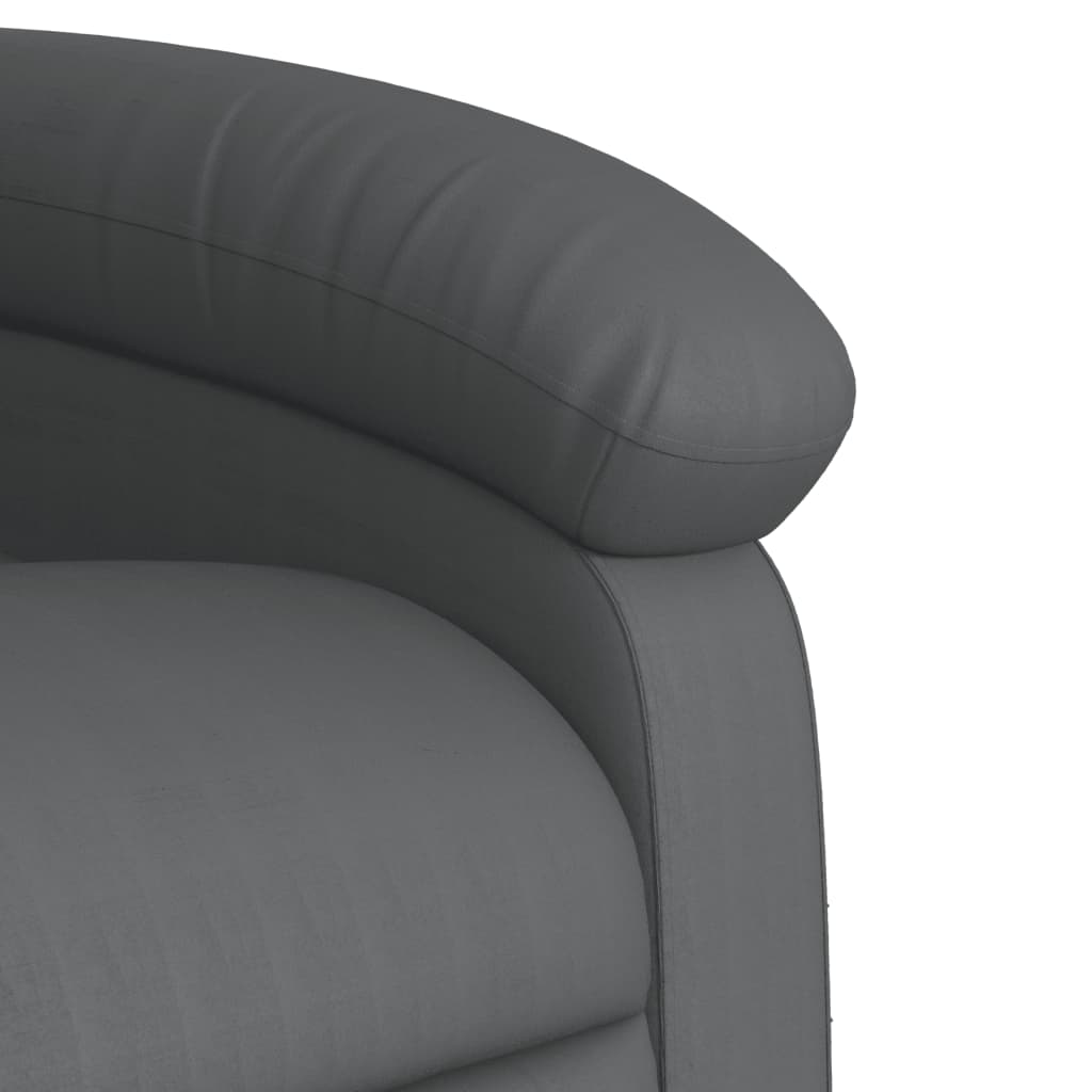 Fauteuil de massage inclinable électrique gris similicuir Fauteuils vidaXL   