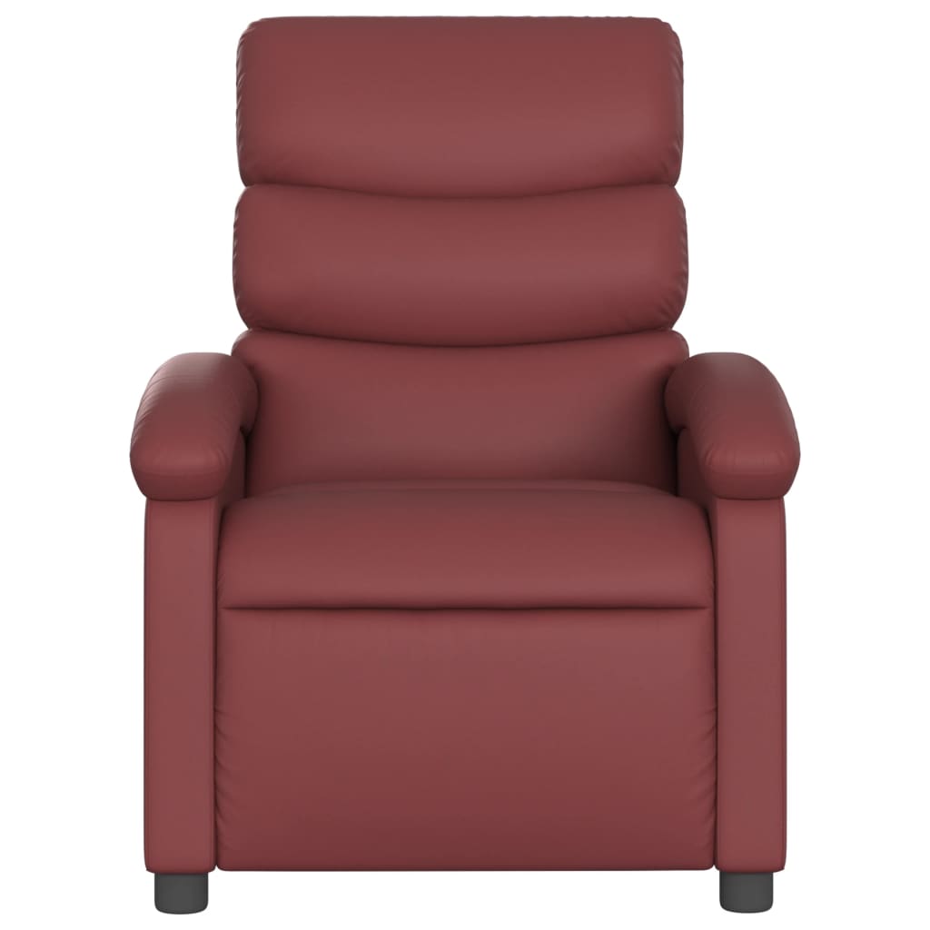 Fauteuil de massage inclinable électrique rouge bordeaux Fauteuils vidaXL   