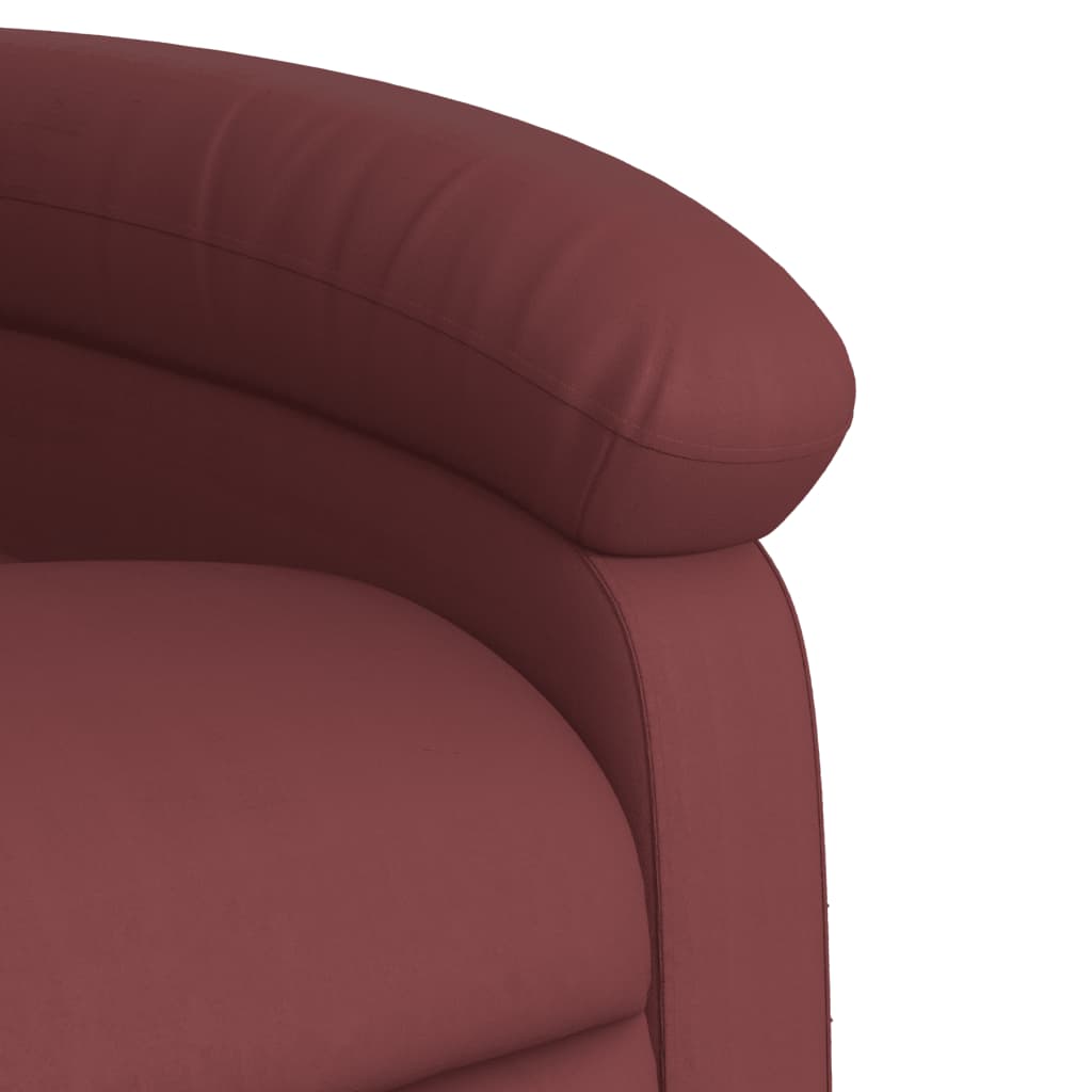 Fauteuil de massage inclinable électrique rouge bordeaux Fauteuils vidaXL   