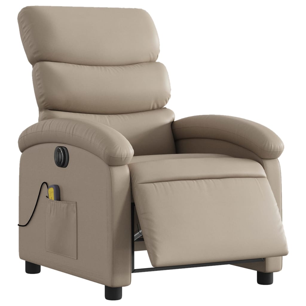 Fauteuil de massage inclinable électrique cappuccino similicuir Fauteuils vidaXL   