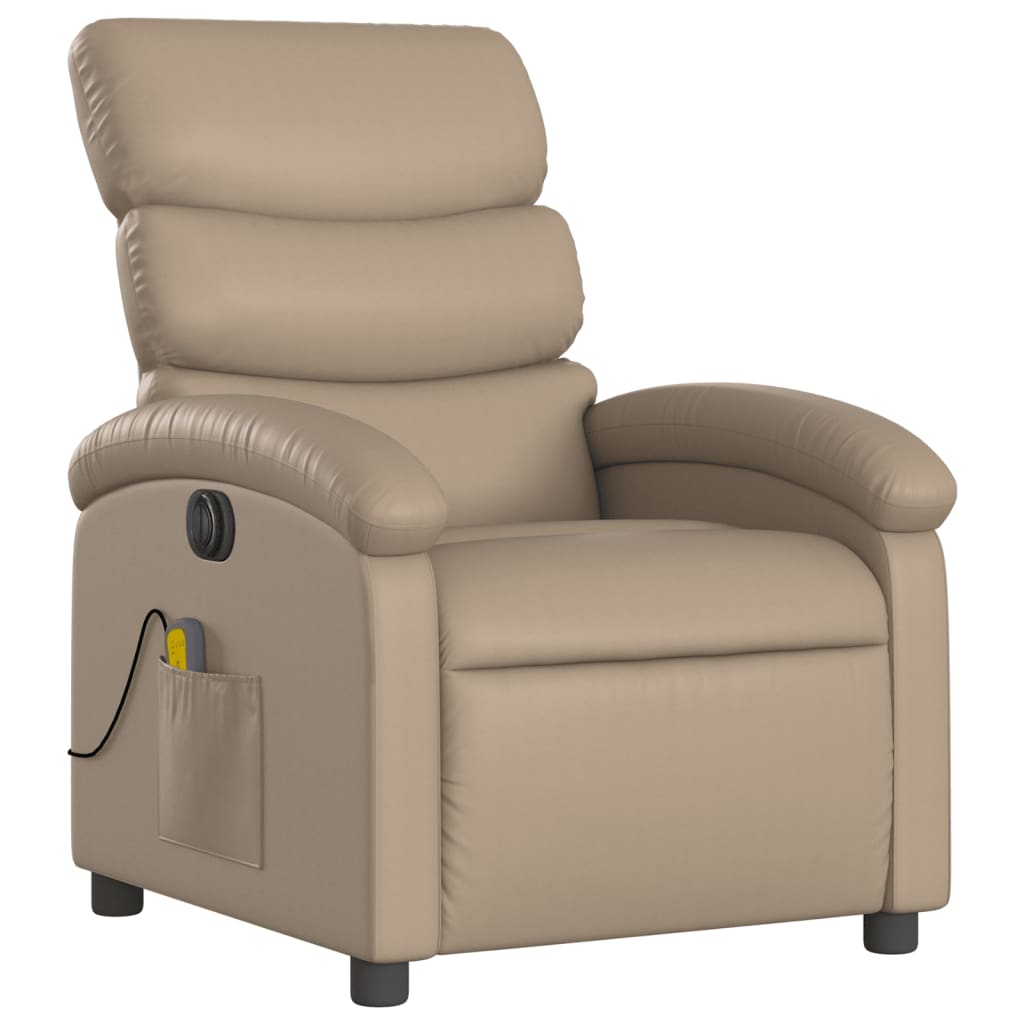 Fauteuil de massage inclinable électrique cappuccino similicuir Fauteuils vidaXL   