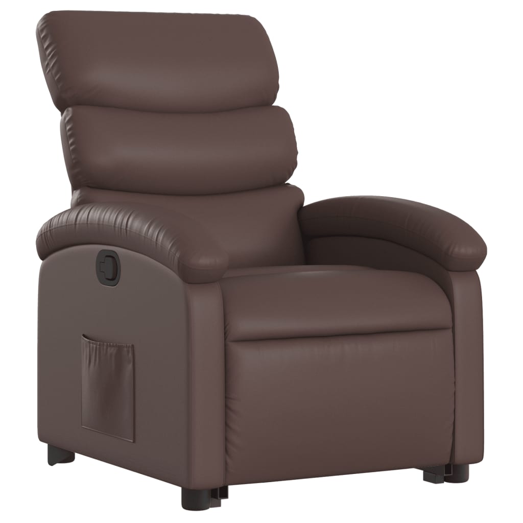 Fauteuil inclinable marron similicuir Fauteuils vidaXL   