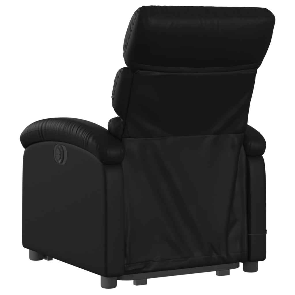 Fauteuil inclinable de massage Noir Similicuir Fauteuils vidaXL   