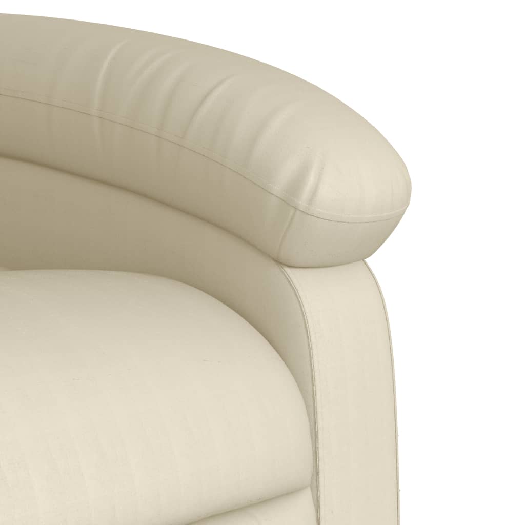 Fauteuil inclinable de massage Crème Similicuir Fauteuils vidaXL   