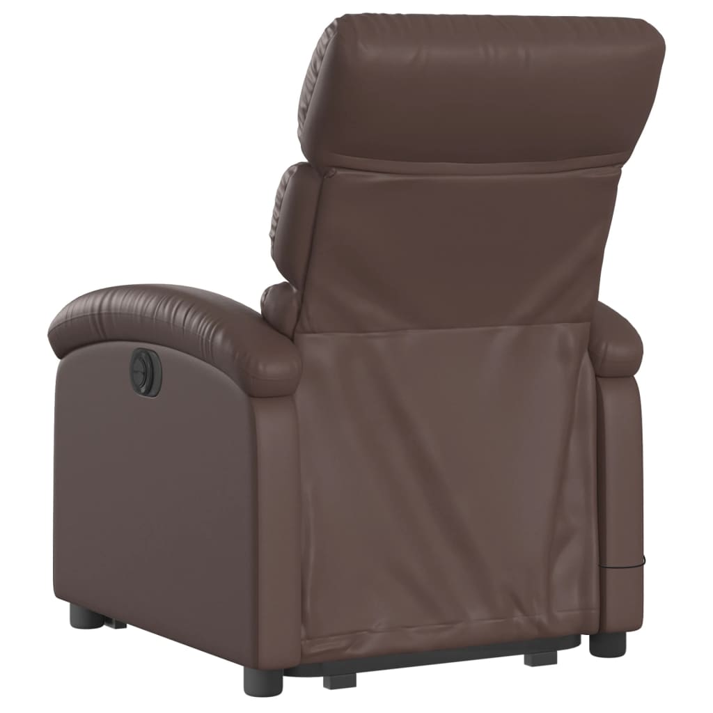 Fauteuil inclinable de massage Marron Similicuir Fauteuils vidaXL   