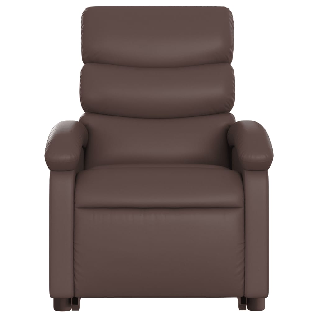 Fauteuil inclinable de massage Marron Similicuir Fauteuils vidaXL   