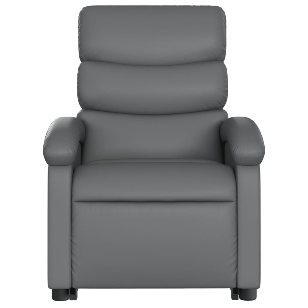 Fauteuil inclinable de massage Gris Similicuir Fauteuils vidaXL   