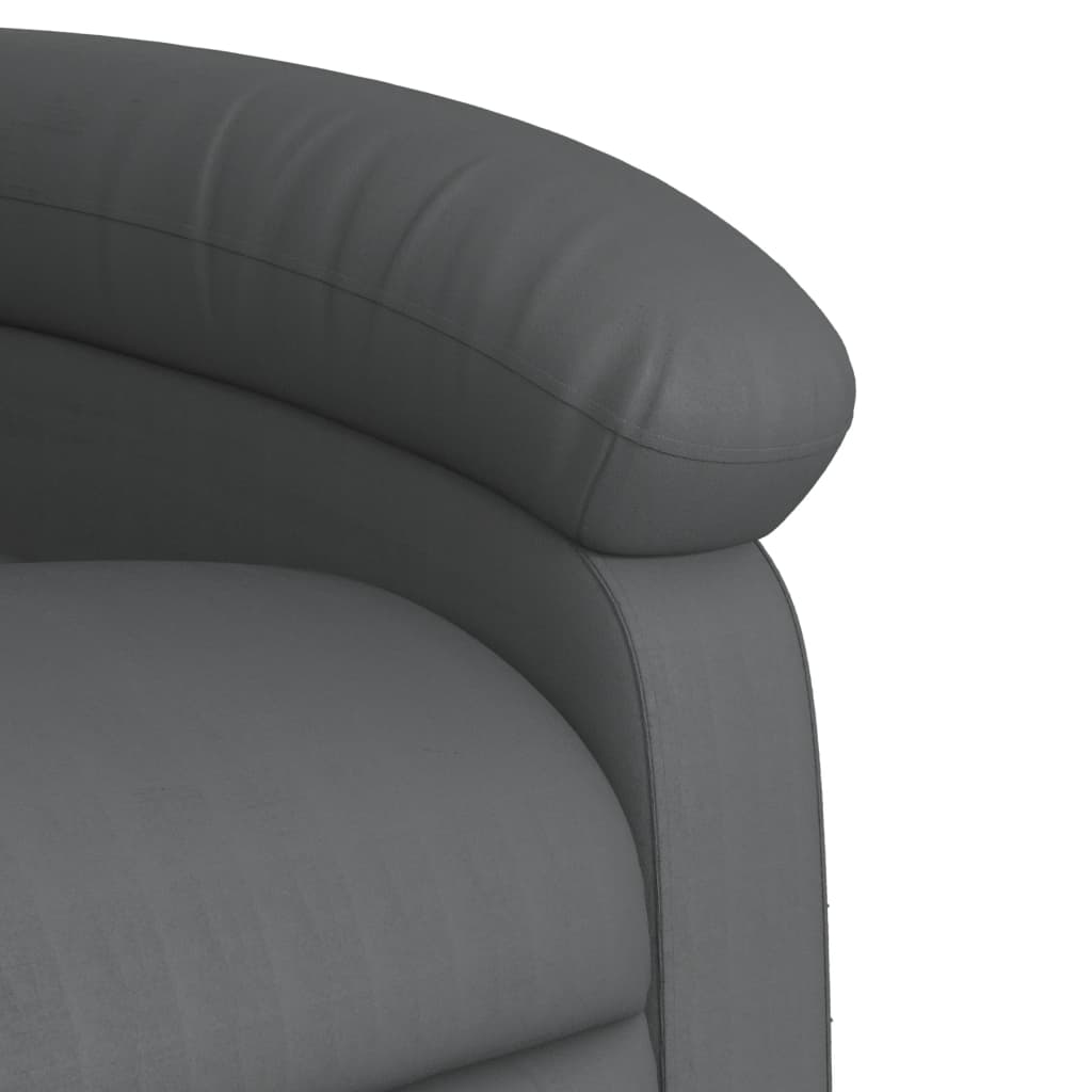 Fauteuil inclinable de massage Gris Similicuir Fauteuils vidaXL   