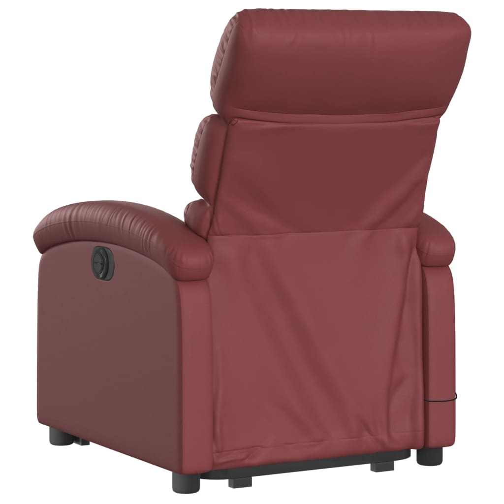 Fauteuil inclinable de massage Rouge bordeaux Similicuir Fauteuils vidaXL   