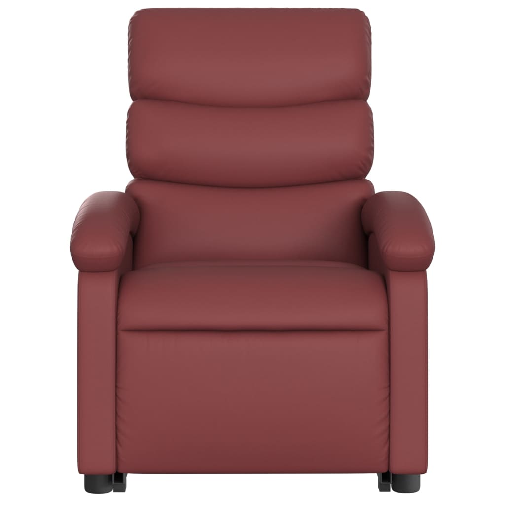 Fauteuil inclinable de massage Rouge bordeaux Similicuir Fauteuils vidaXL   